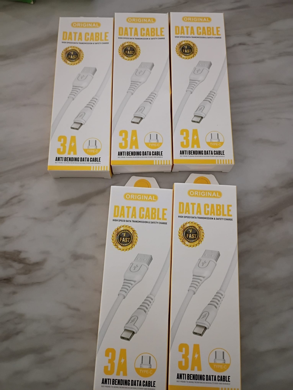 3A Type-C Data Cable - White
